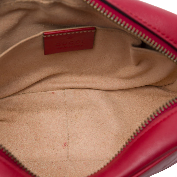 GG Marmont Matelasse Sac Mini Rouge