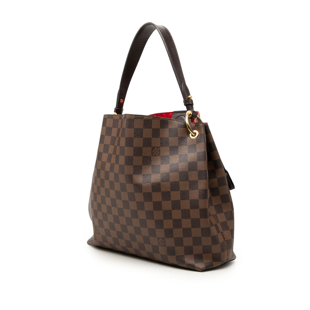 Louis Vuitton Sac porté épaule Graceful Damier Ébène PM Marron – vue 2 – GABY PARIS