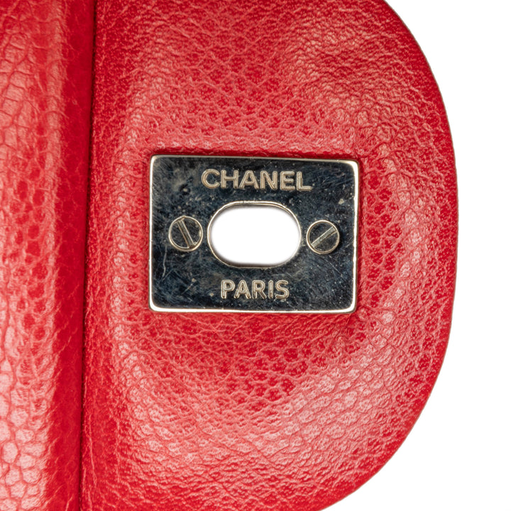 Chanel Maxi Classic Caviar Double Flap Red - GABY PARIS