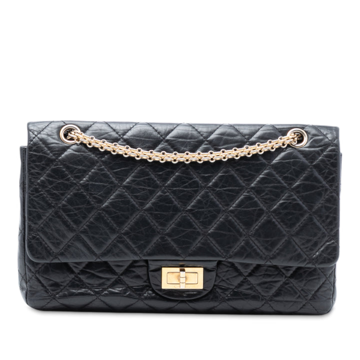 Chanel Reissue 2.55 vieilli Cuir de veau Double rabat 226 – GABY PARIS Authentique