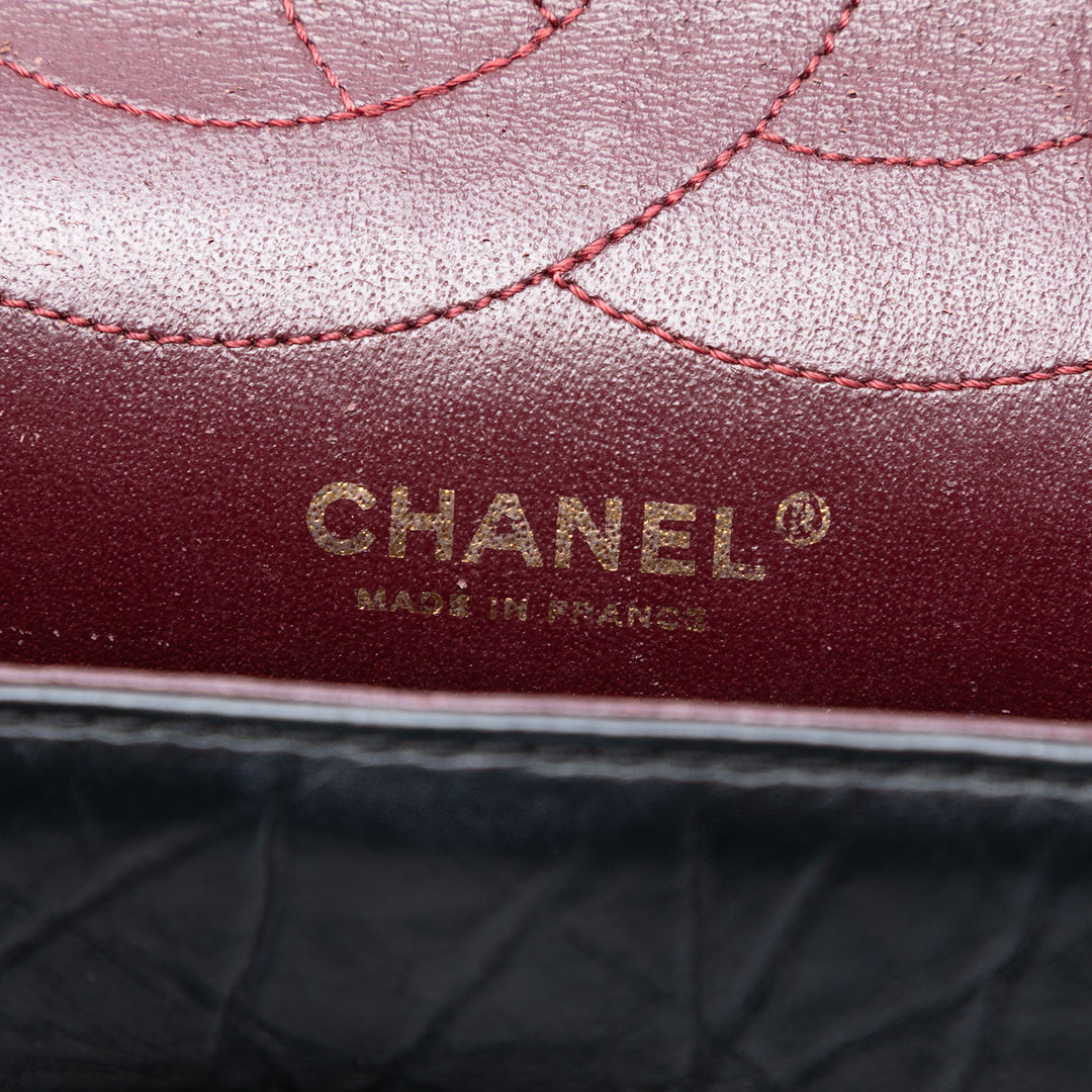 Chanel Reissue 2.55 vieilli Cuir de veau Double rabat 226 – GABY PARIS Authentique
