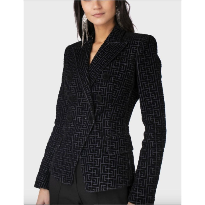 BALMAIN Veste en velours logo Monogram taille 36 - GABY PARIS