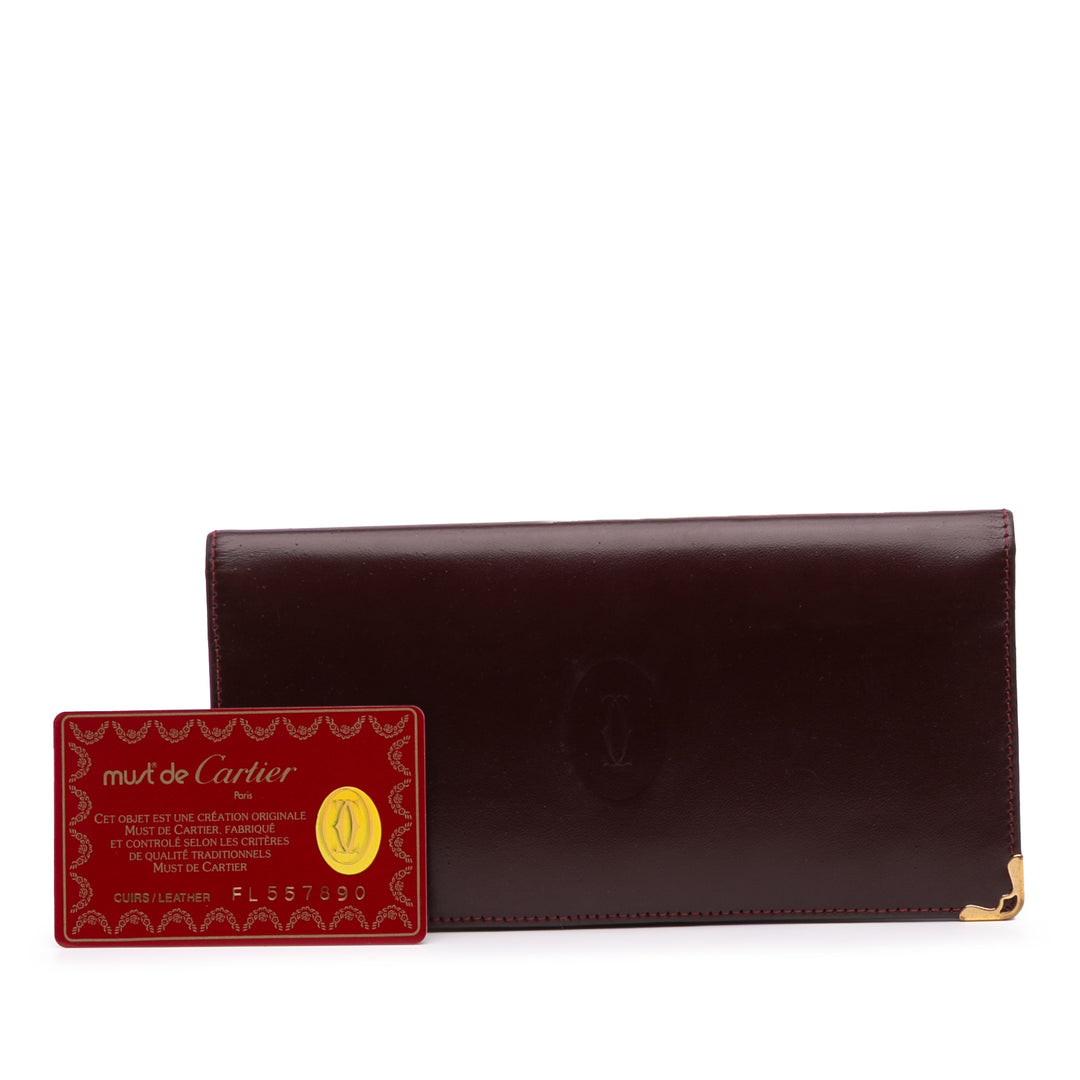Leather Must De Cartier Wallet Red - Gaby Paris