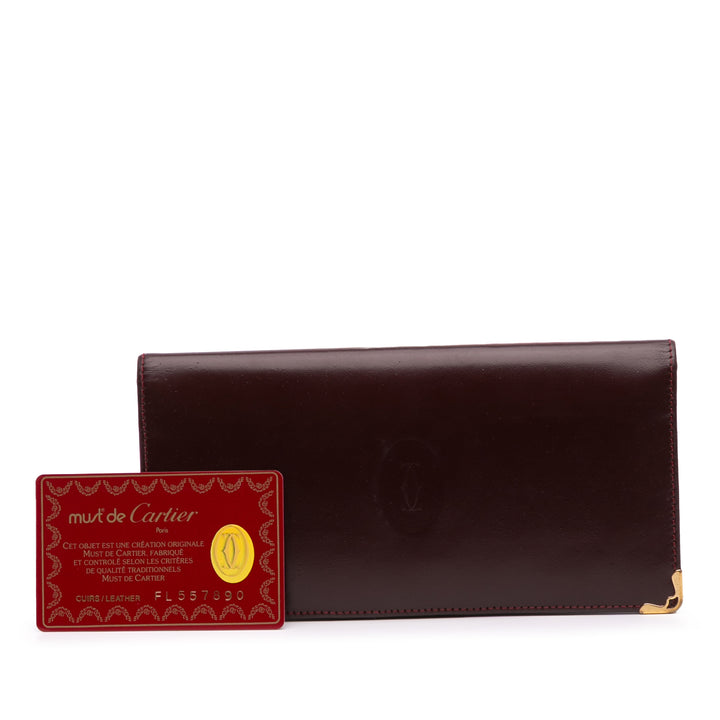 Leather Must De Cartier Wallet Red - Gaby Paris