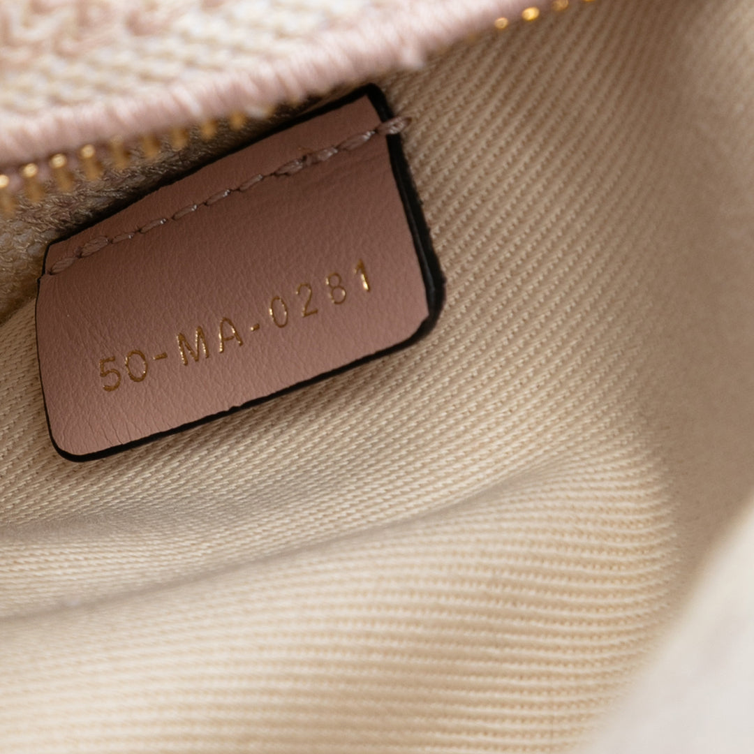 Dior Medium brodé Toile Toile De Jouy Lady D Lite