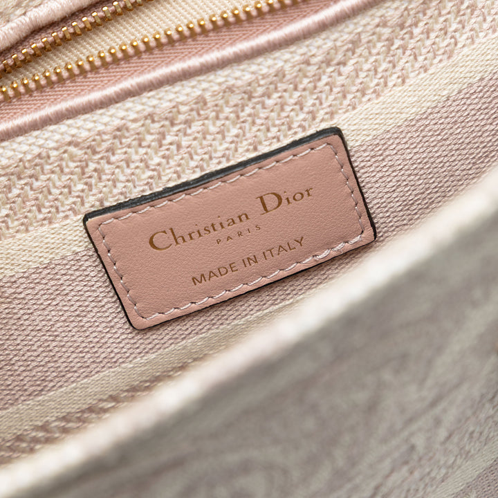 Dior Medium brodé Toile Toile De Jouy Lady D Lite