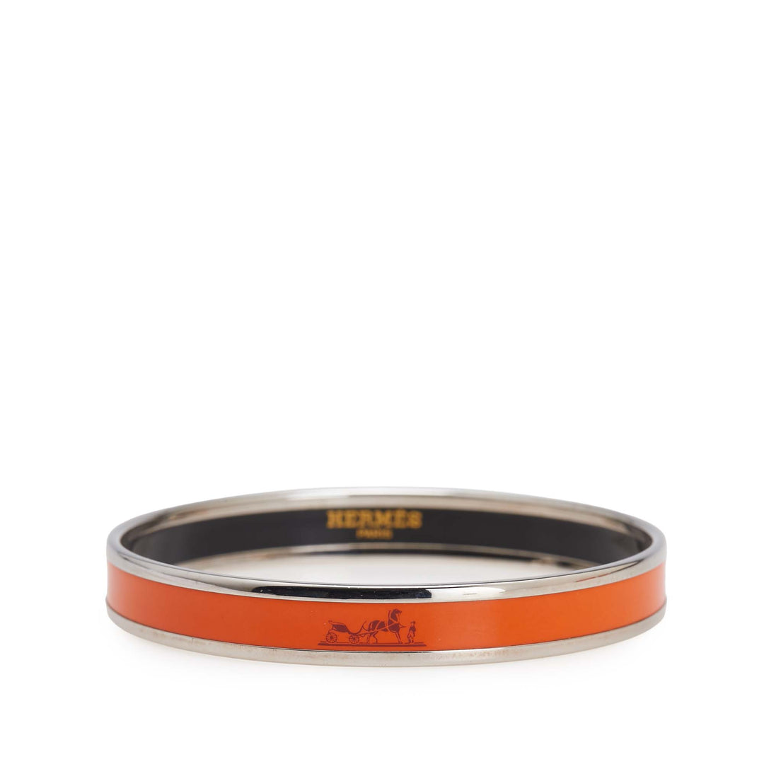 Hermès Narrow Caleche Enamel Bangle 62 Orange – GABY PARIS Authentique