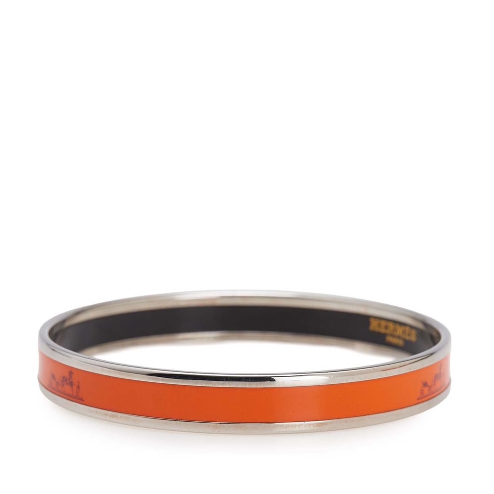 Hermès Narrow Caleche Enamel Bangle 62 Orange – GABY PARIS Authentique