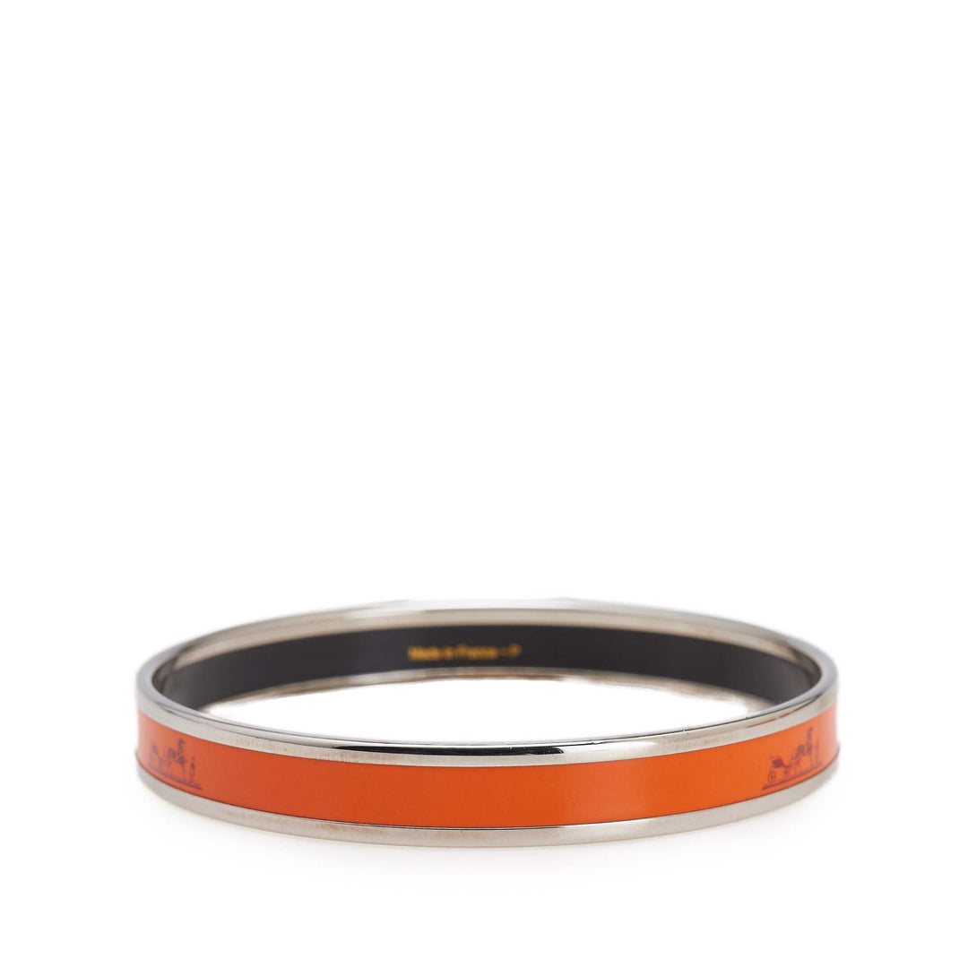 Hermès Narrow Caleche Enamel Bangle 62 Orange – GABY PARIS Authentique