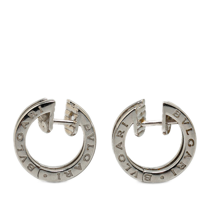 18K White Gold B.Zero1 Hoop Earrings Silver - Gaby Paris