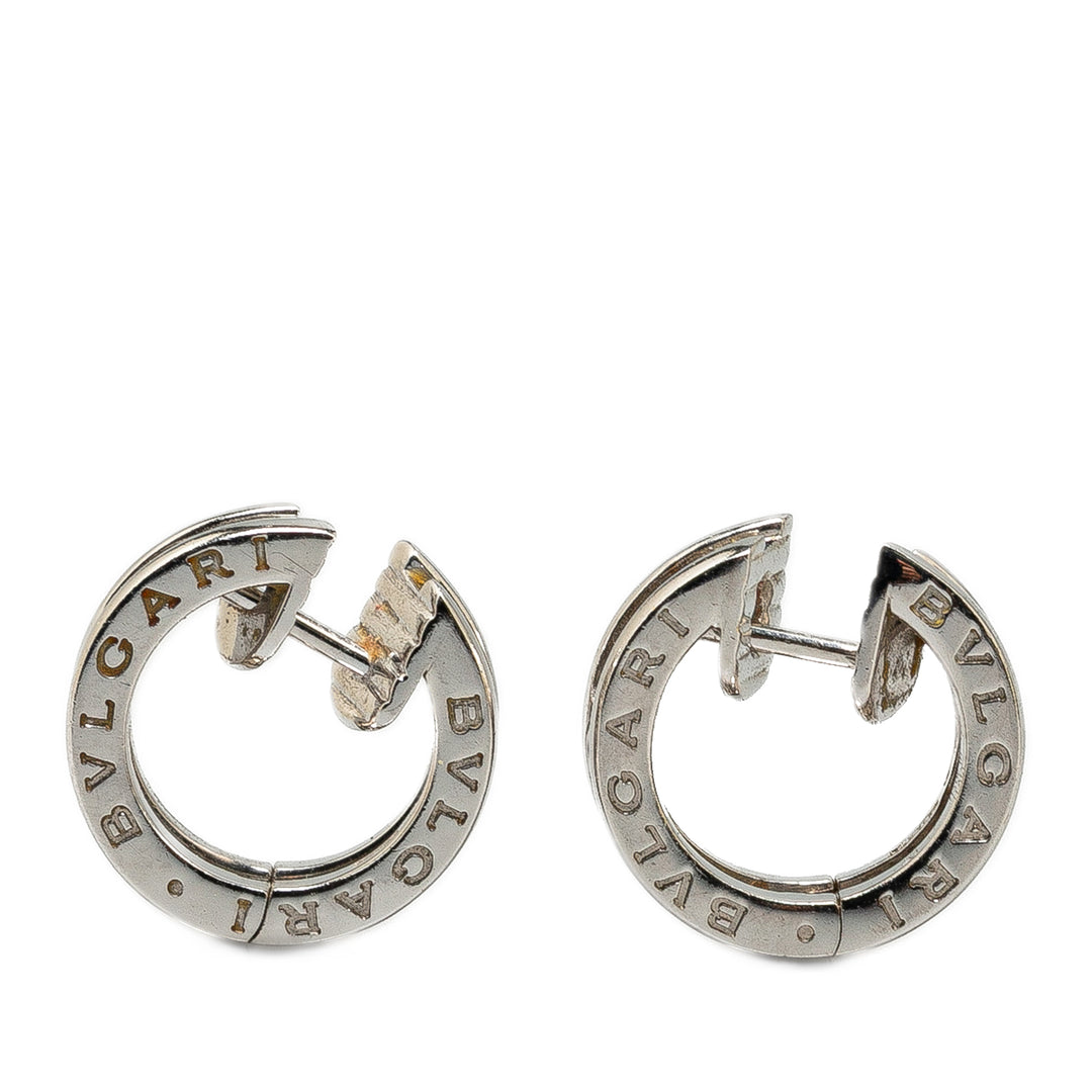 18K White Gold B.Zero1 Hoop Earrings Silver - Gaby Paris