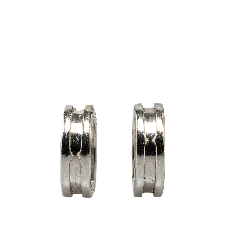 18K White Gold B.Zero1 Hoop Earrings Silver - Gaby Paris