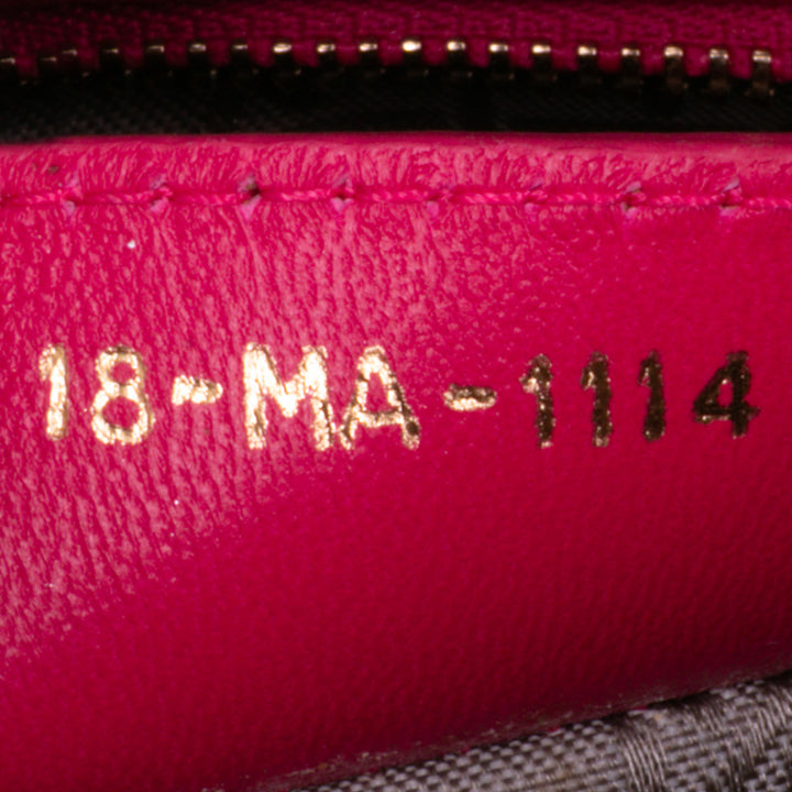 Medium Lambskin Cannage Lady Dior Pink - Gaby Paris