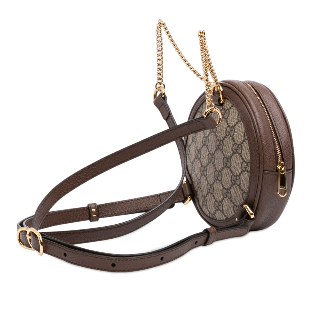 Gucci Mini GG Supreme Web Ophidia Rond Sac à dos