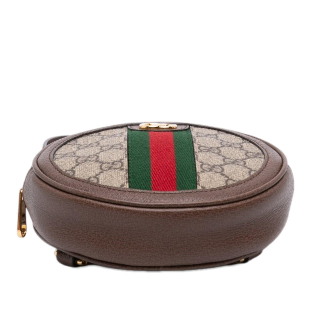 Gucci Mini GG Supreme Web Ophidia Rond Sac à dos