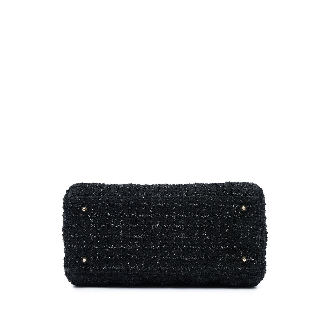 Dior Lady Dior Cannage Moyen Tweed Noir – vue 3 – GABY PARIS