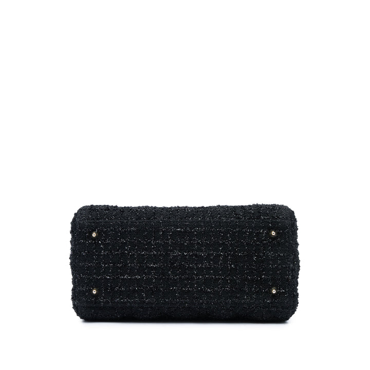 Dior Lady Dior Cannage Moyen Tweed Noir – vue 3 – GABY PARIS