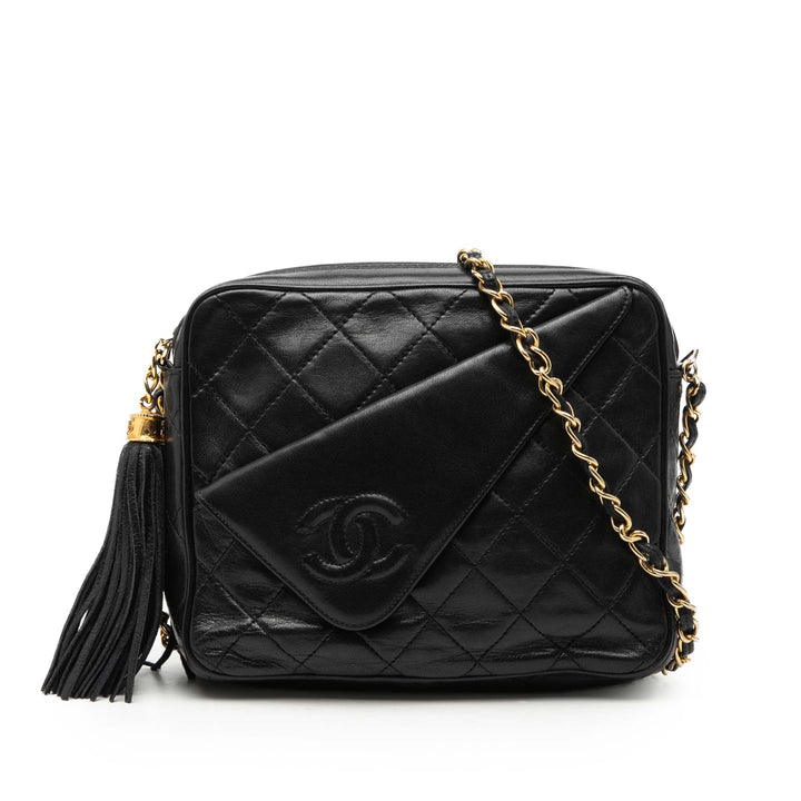 Chanel Mini CC Matelassé Cuir d’agneau Pompon Sac caméra