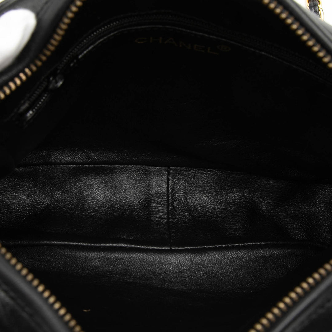 Chanel Mini CC Matelassé Cuir d’agneau Pompon Sac caméra