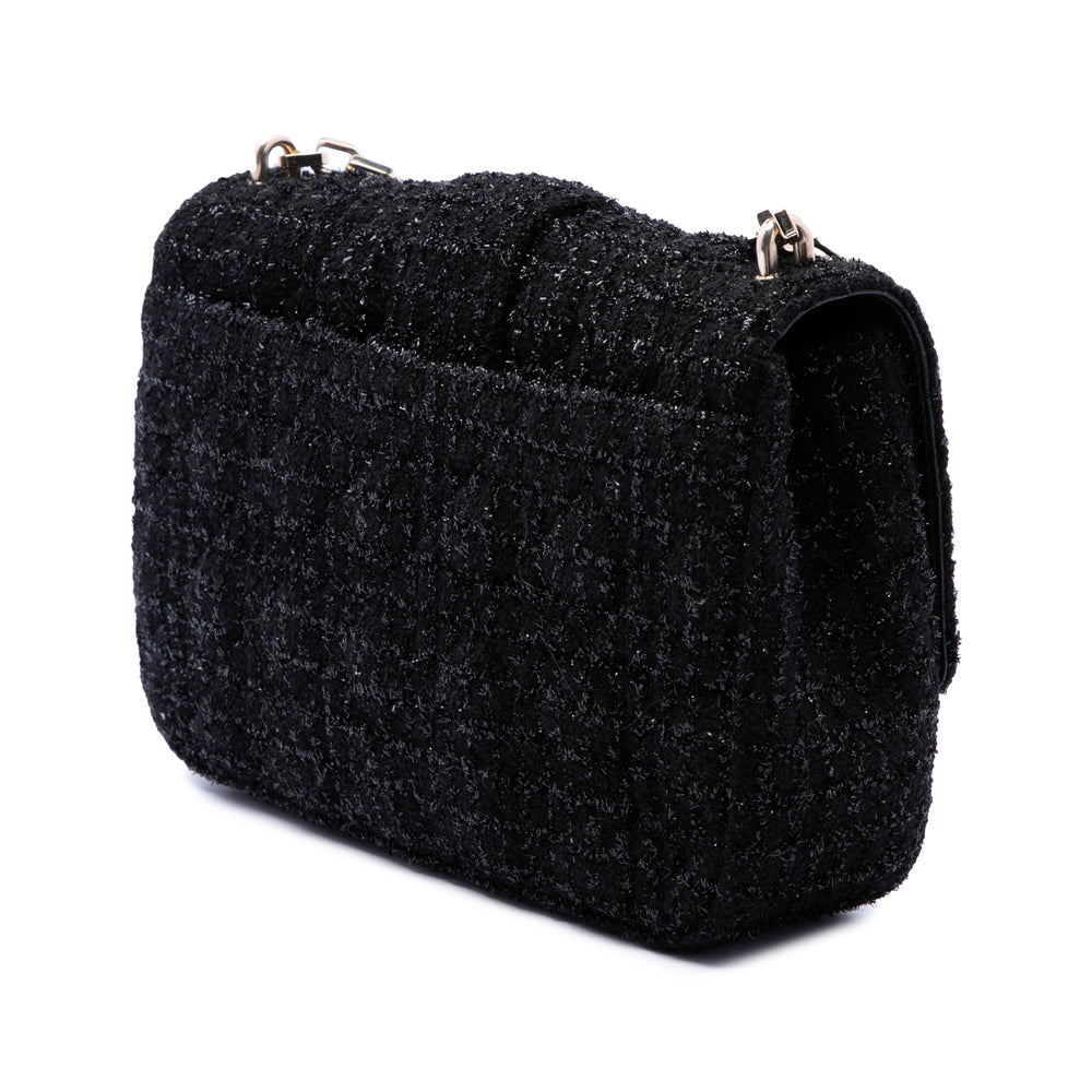 Dior Cannage Miss Dior à rabat Moyen Tweed Noir – vue 2 – GABY PARIS
