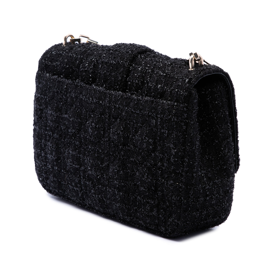 Dior Cannage Miss Dior à rabat Moyen Tweed Noir – vue 2 – GABY PARIS