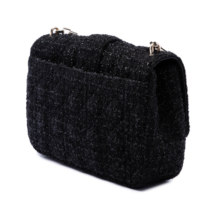 Dior Cannage Miss Dior à rabat Moyen Tweed Noir – vue 2 – GABY PARIS