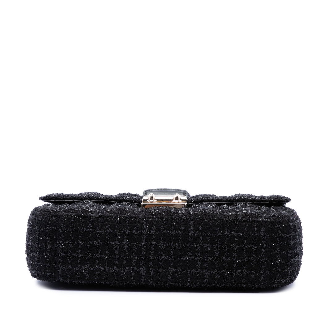 Dior Cannage Miss Dior à rabat Moyen Tweed Noir – vue 3 – GABY PARIS