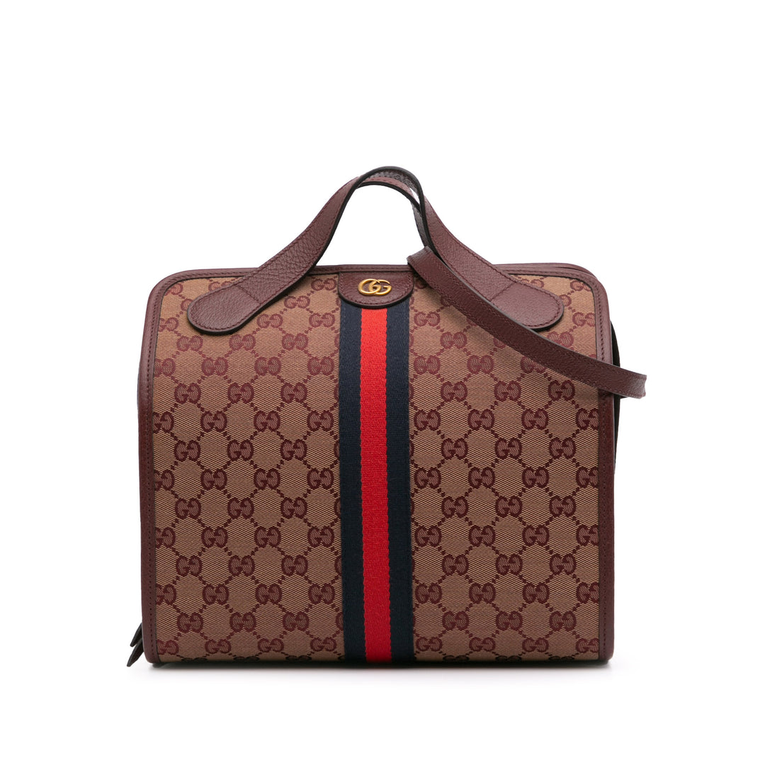 Mini GG Canvas Ophidia Web Duffle Bag Red - Gaby Paris