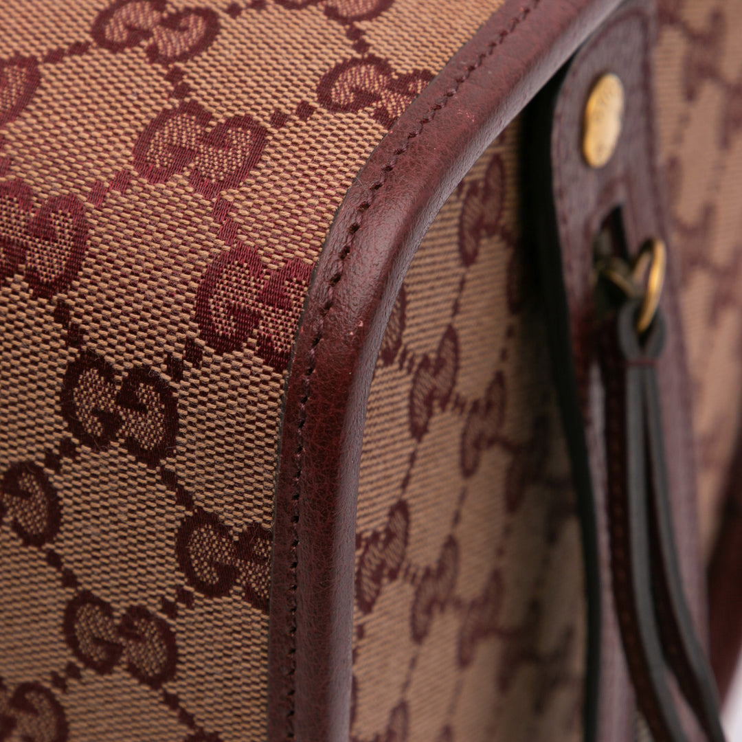 Mini GG Canvas Ophidia Web Duffle Bag Red - Gaby Paris