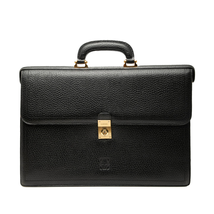 LOEWE Cuir Anagram Business Bag Noir