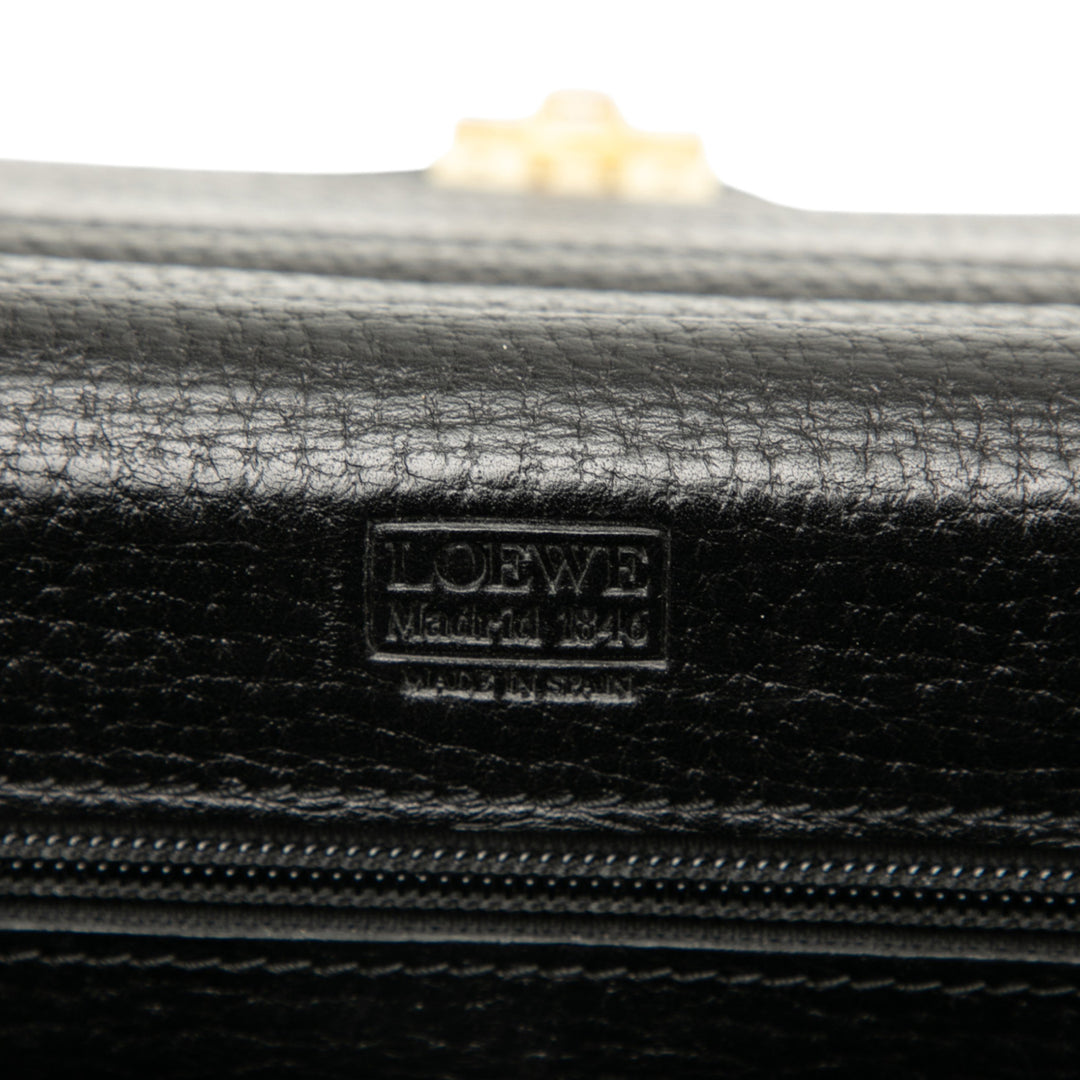 LOEWE Cuir Anagram Business Bag Noir