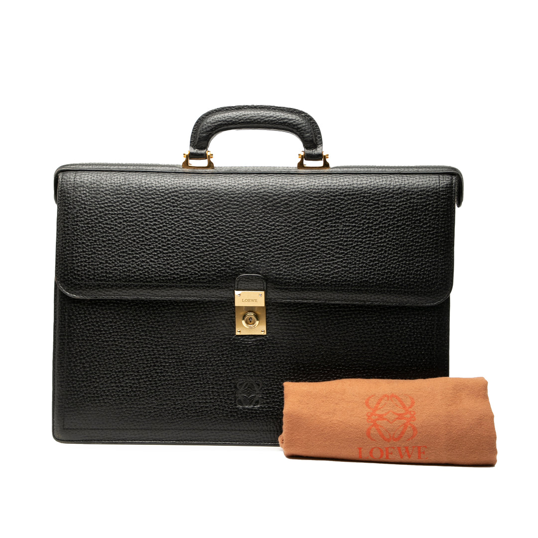 LOEWE Cuir Anagram Business Bag Noir