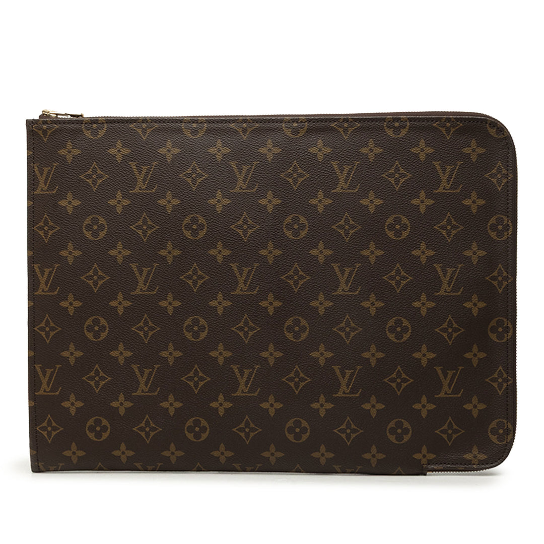 Louis Vuitton Porte-documents Poche Documents Portfolio Monogram Marron – vue principale – GABY PARIS