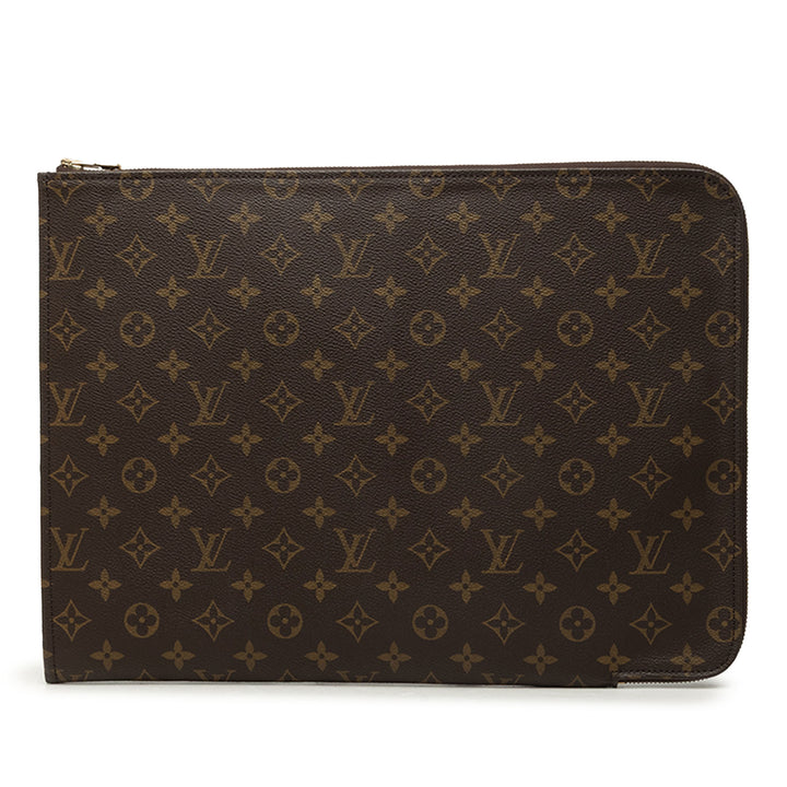 Louis Vuitton Porte-documents Poche Documents Portfolio Monogram Marron – vue principale – GABY PARIS