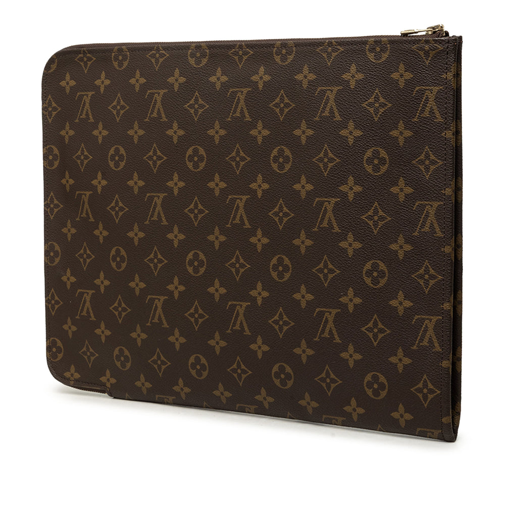 Louis Vuitton Porte-documents Poche Documents Portfolio Monogram Marron – vue 2 – GABY PARIS