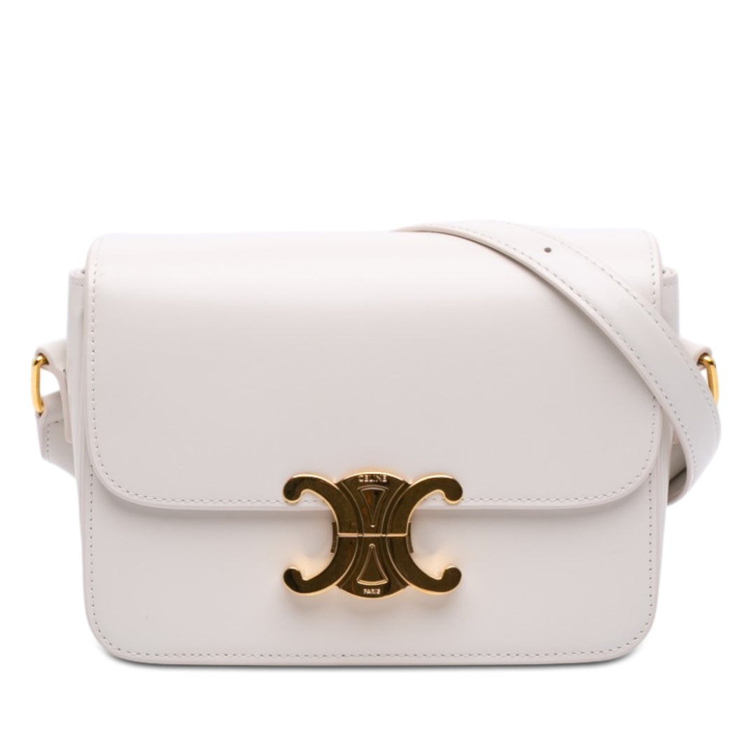 Celine Teen brillant Cuir de veau Triomphe Sac porté croisé