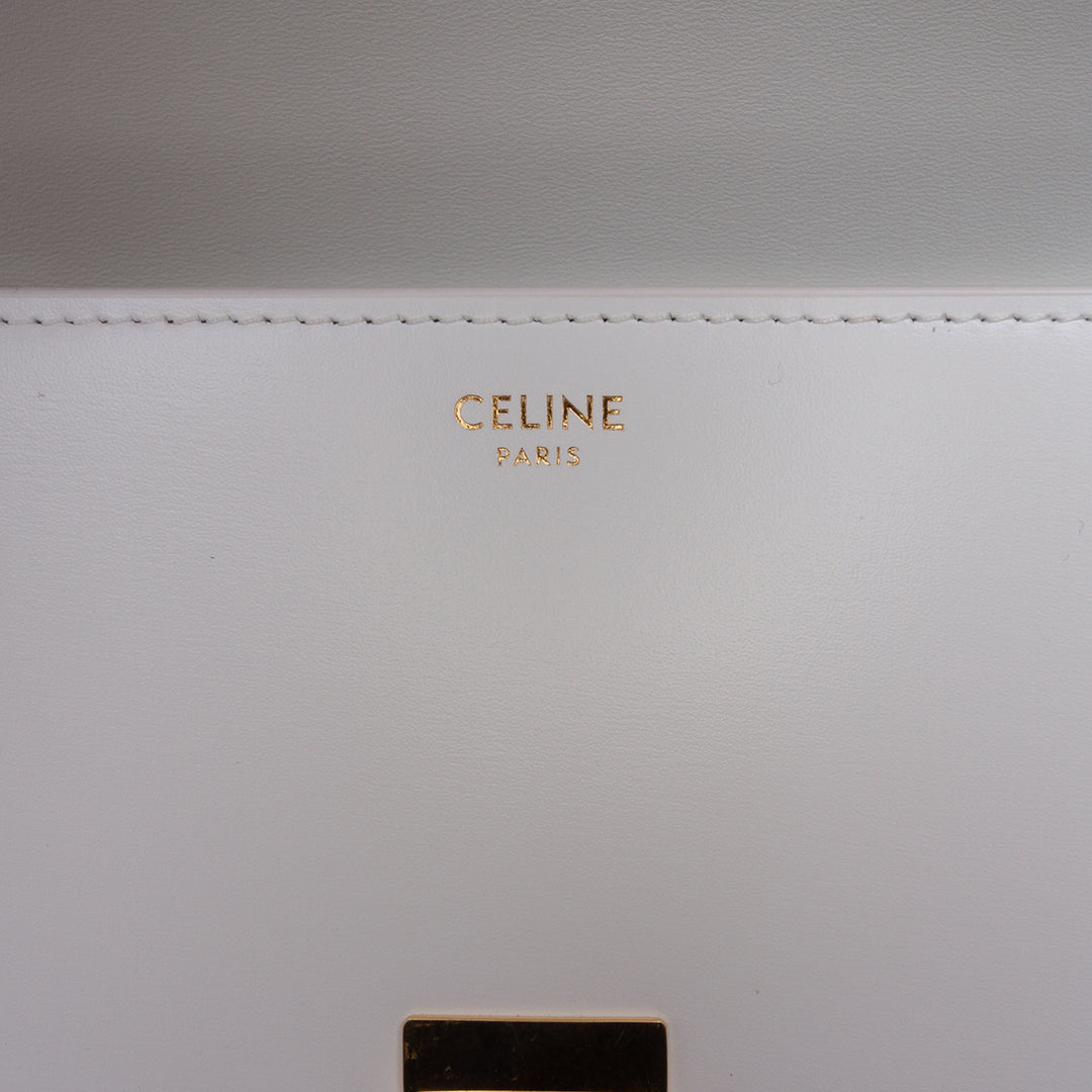 Celine Teen brillant Cuir de veau Triomphe Sac porté croisé