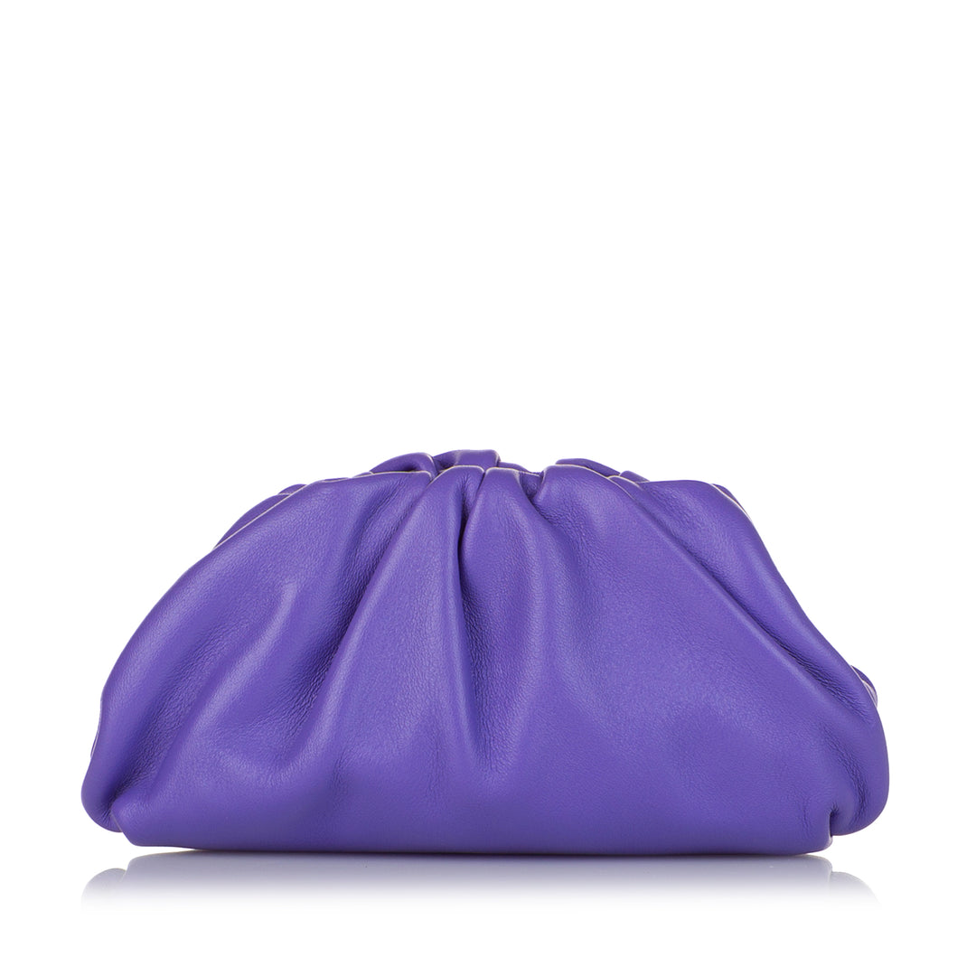 Extra Mini Pouch Leather Clutch Purple - Gaby Paris