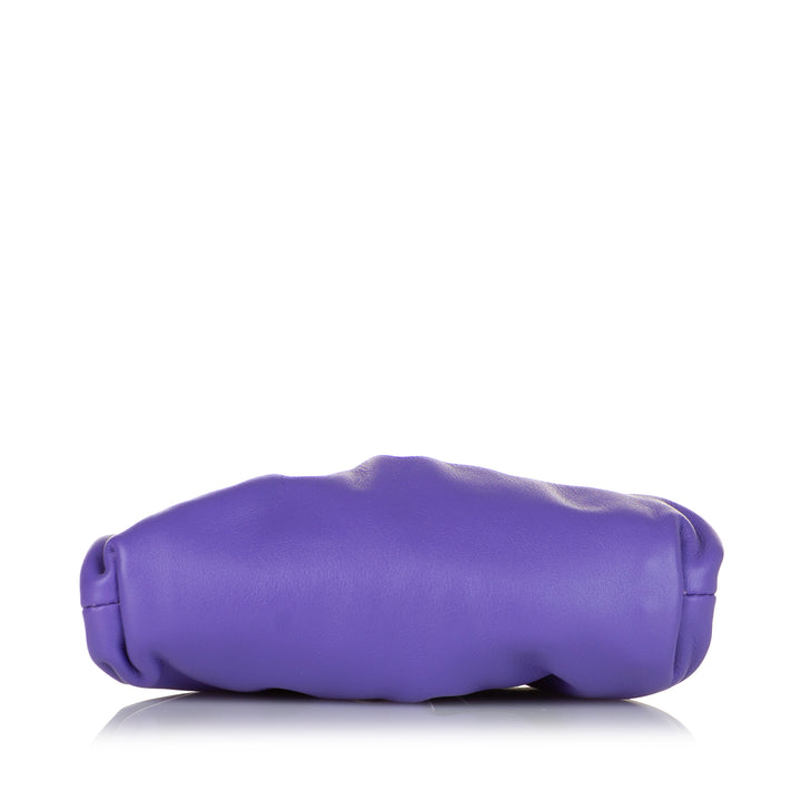 Extra Mini Pouch Leather Clutch Purple - Gaby Paris