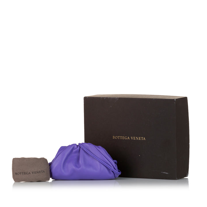 Extra Mini Pouch Leather Clutch Purple - Gaby Paris