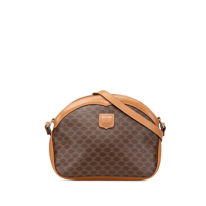Macadam Coated Canvas Crossbody Brown - Gaby Paris
