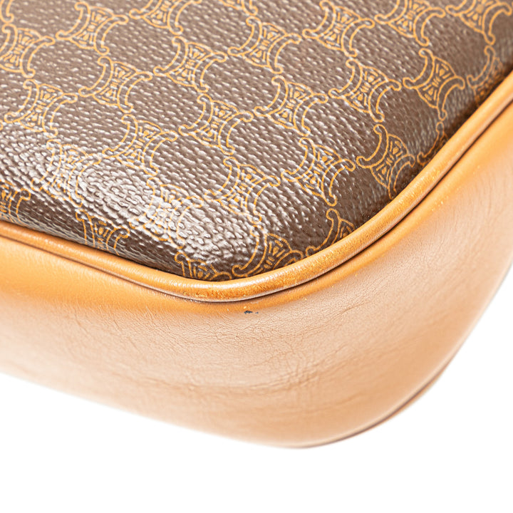 Macadam Coated Canvas Crossbody Brown - Gaby Paris