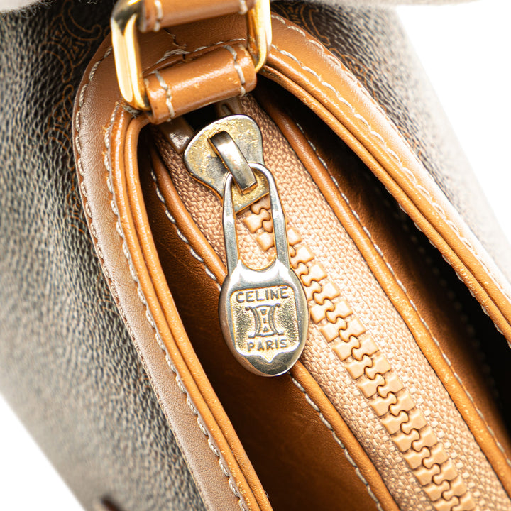 Macadam Coated Canvas Crossbody Brown - Gaby Paris