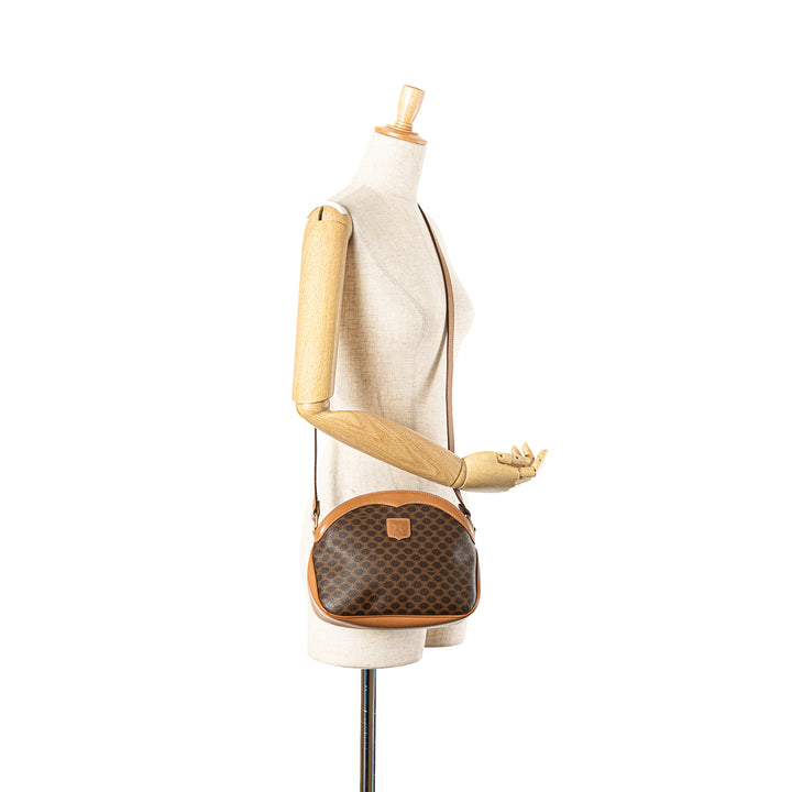 Macadam Coated Canvas Crossbody Brown - Gaby Paris