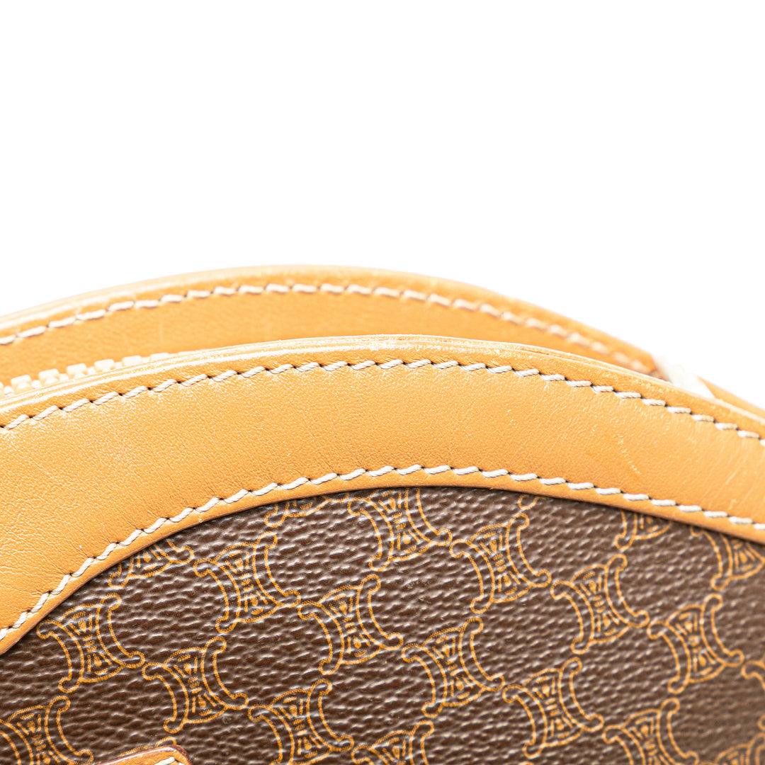 Macadam Coated Canvas Crossbody Brown - Gaby Paris
