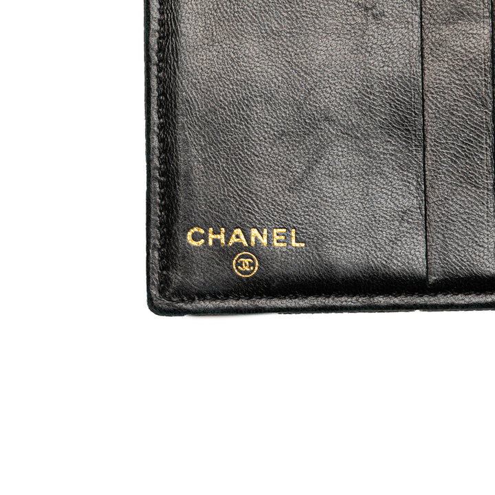 CC Caviar Bifold Wallet Black - Gaby Paris