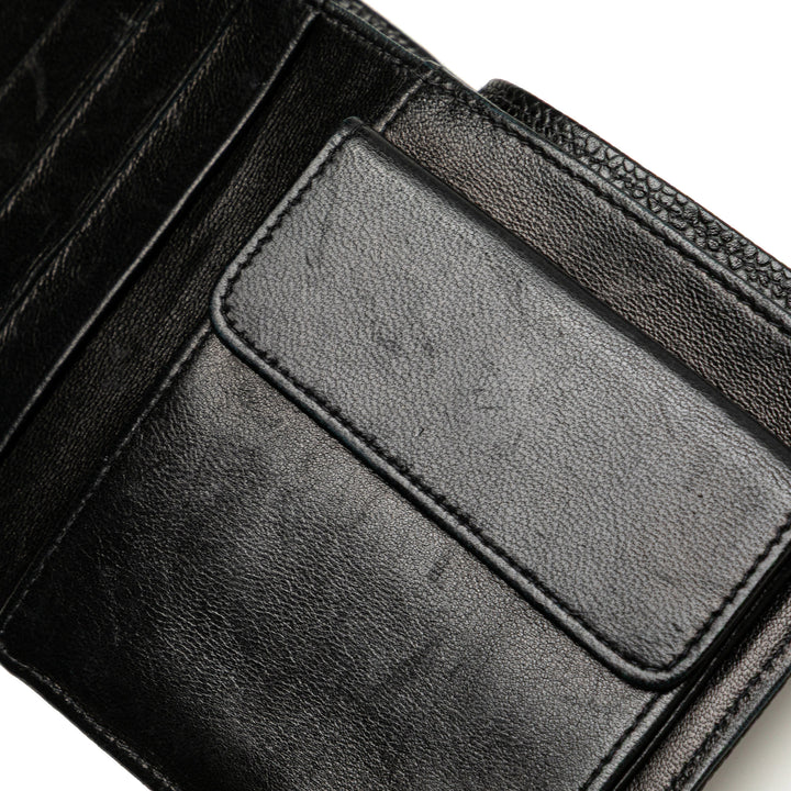 CC Caviar Bifold Wallet Black - Gaby Paris