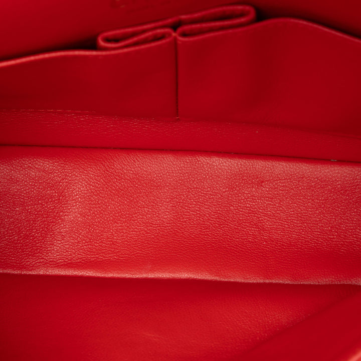 Classic Double rabat Moyen Cuir d'agneau Orange