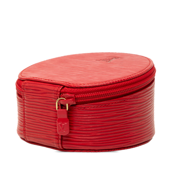 Ecrin Bijoux Travel Jewelry Étui 10 Épi Rouge