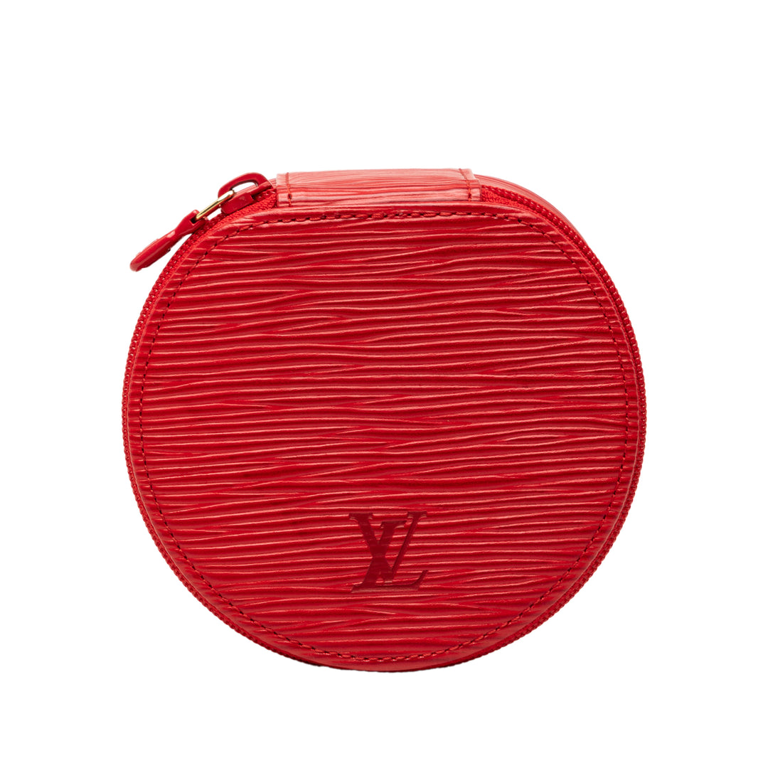 Ecrin Bijoux Travel Jewelry Étui 10 Épi Rouge